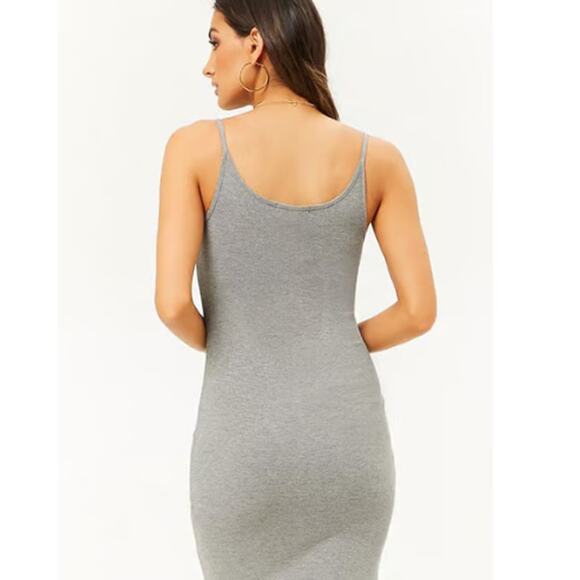 Forever 21 Ribbed Knit Tank Dress in Heather Gray NWT Size Small - Picture 3 of 5